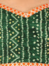 Girl's Green Bandhani Top And Long Skirt Set